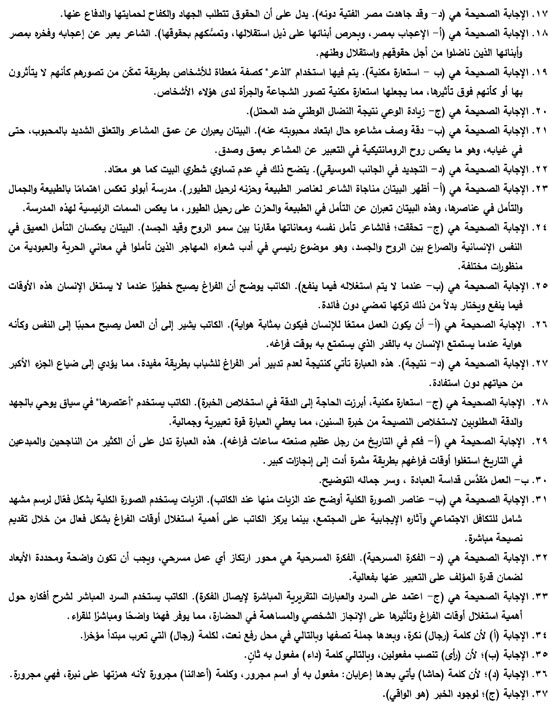 خلاصة اللغة العربية (16)