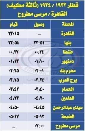 مواعيد قطارات المصيف  (11)