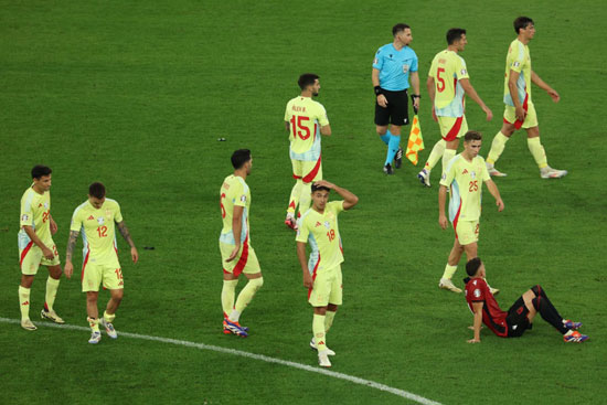 منتخب إسبانيا بعد المباراة