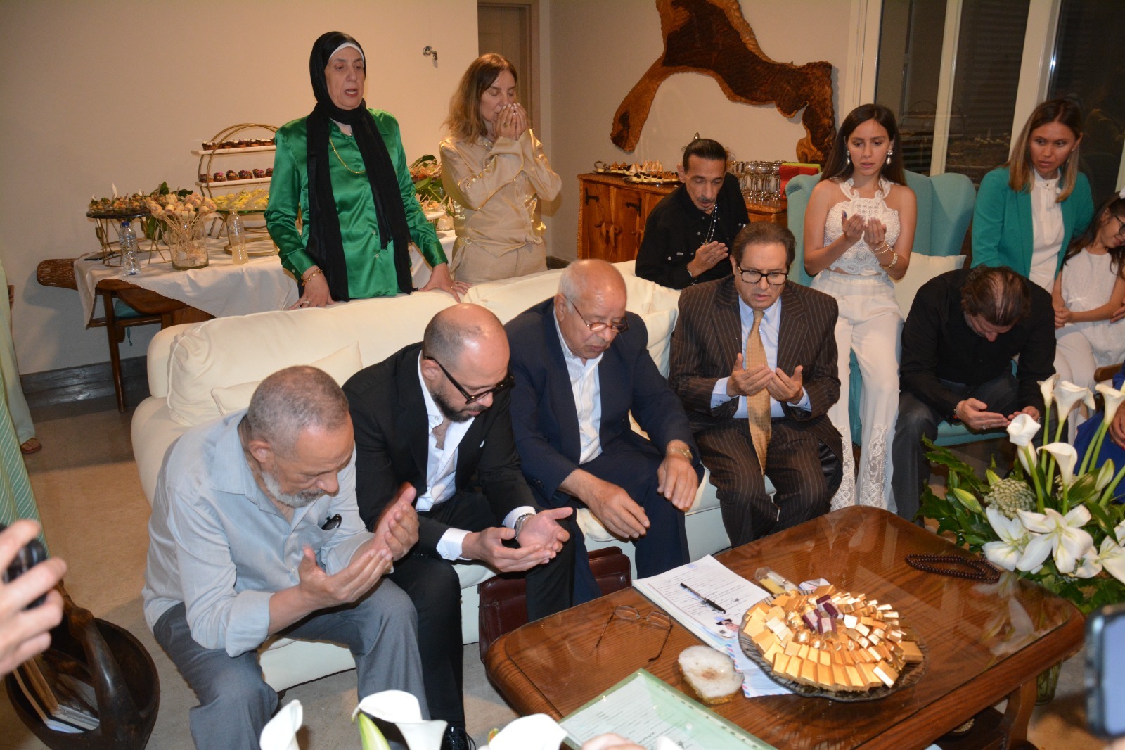 جميلة عوض وأحمد حافظ يحتفلان بزواجهما.. وعمرو يوسف شاهد (8)