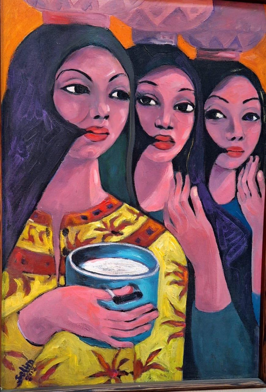 لوحة لثلاث فتيات