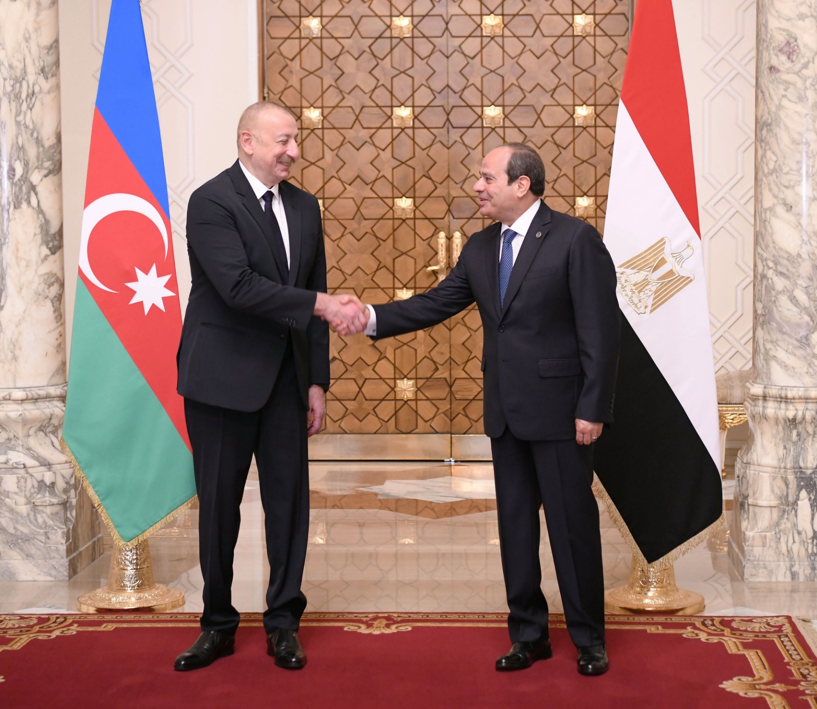 الرئيس السيسي يستقبل رئيس أذربيجان إلهام علييف بقصر الاتحادية (9)