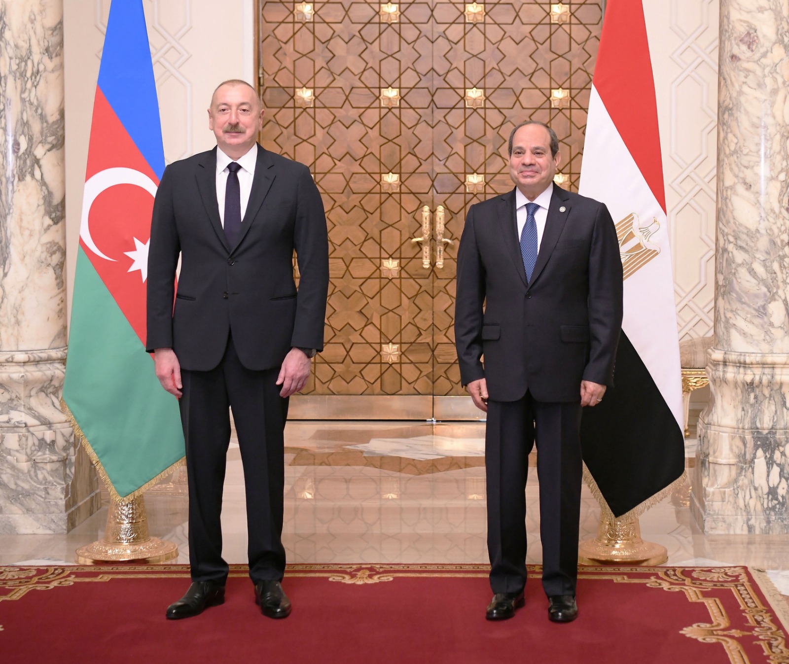 الرئيس السيسي يستقبل رئيس أذربيجان إلهام علييف بقصر الاتحادية (7)