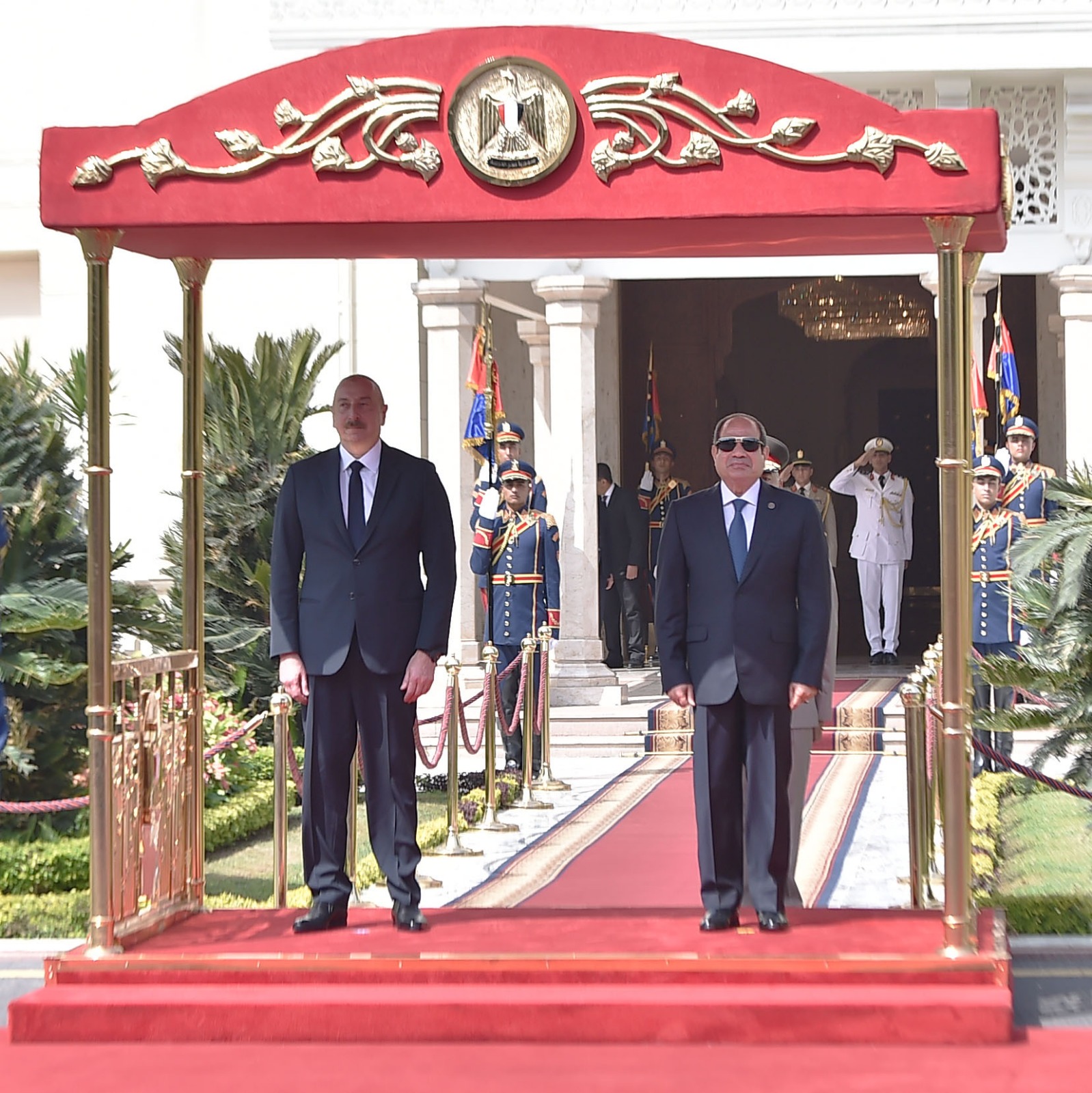 الرئيس السيسي يستقبل رئيس أذربيجان إلهام علييف بقصر الاتحادية (4)