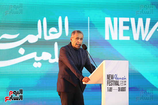 أشرف سالمان رئيس الشركة المتحدة للخدمات الإعلامية من مؤتمر مهرجان العلمين