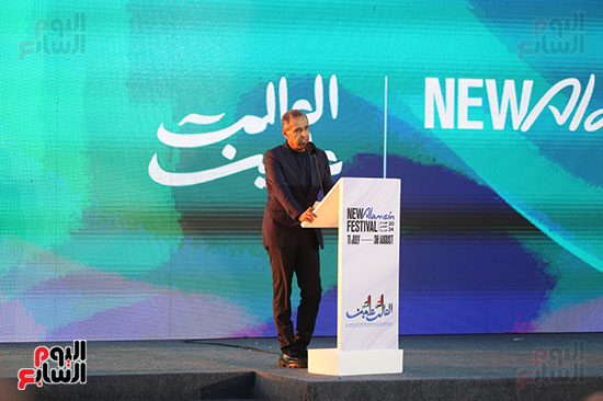 أشرف سالمان رئيس الشركة المتحدة للخدمات الإعلامية من مؤتمر العلمين