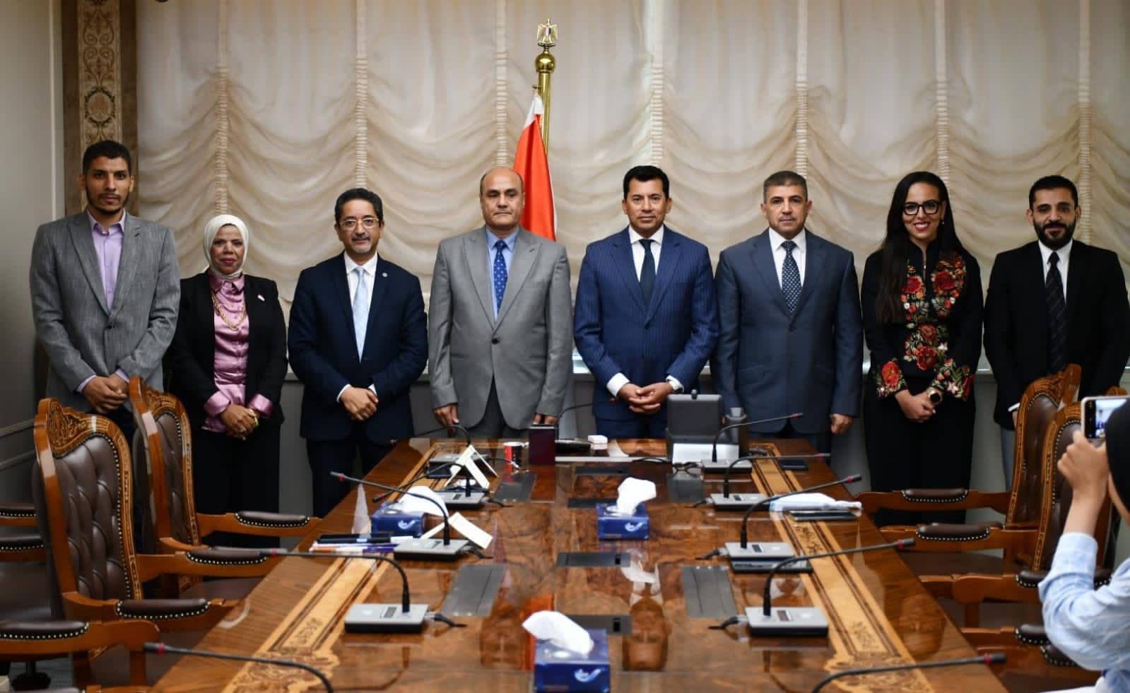 وزير الشباب والرياضة يشهد مراسم توقيع بروتوكول تعاون بين الوزارة وجامعة القاهرة الجديدة التكنولوجية  (3)