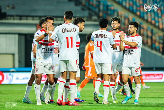 احتفال لاعبى الزمالك