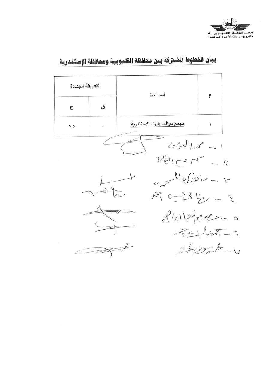 تعديل التعريفة الجديدة والمقررة لركوب سيارات الأجرة والسرفيس بالقليوبية  (5)