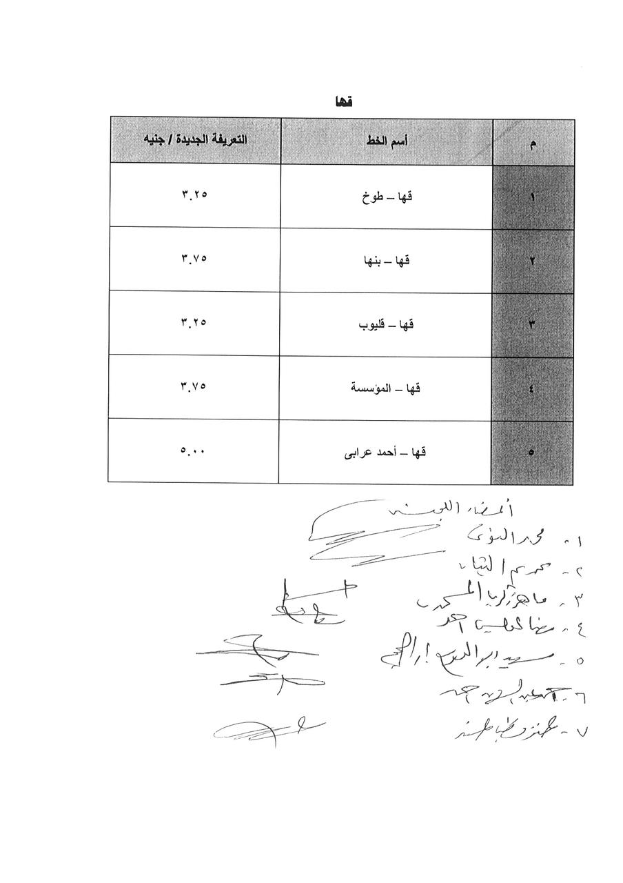 تعديل التعريفة الجديدة والمقررة لركوب سيارات الأجرة والسرفيس بالقليوبية  (19)