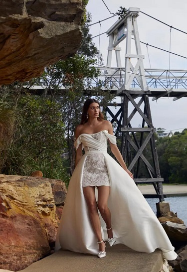 فستان زفاف أوف شولدر