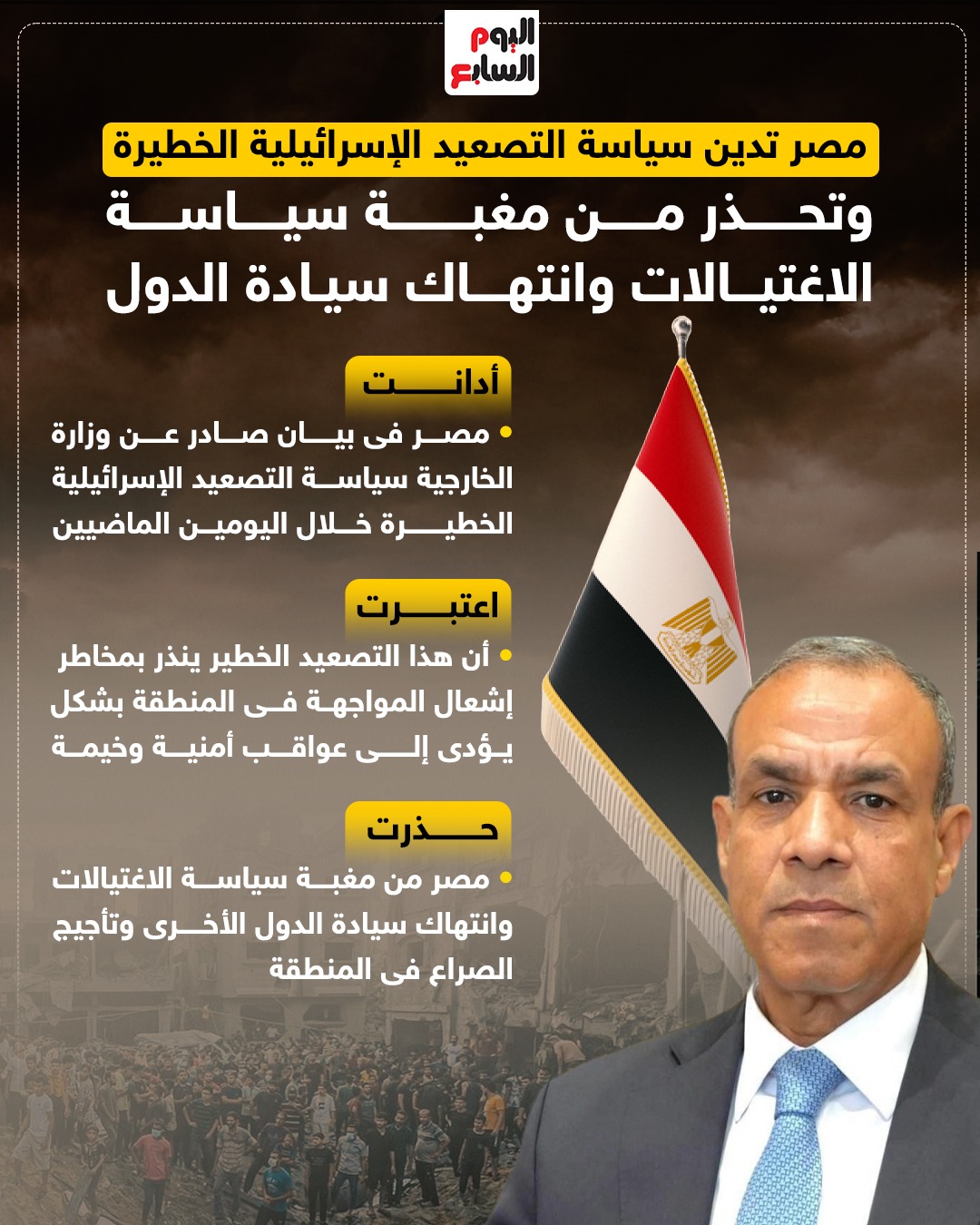 مصر تدين سياسة التصعيد الإسرائيلية الخطيرة