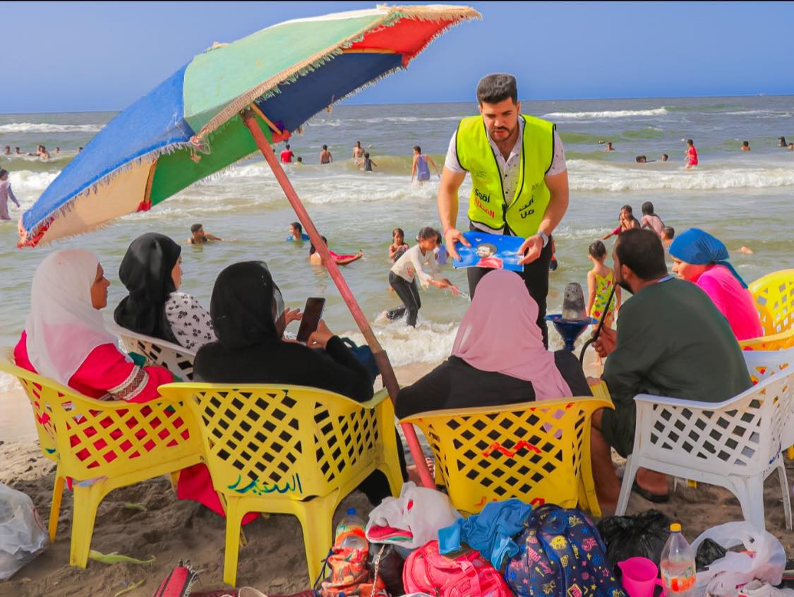 حملات التوعية  بشواطئ  مصيف بلطيم بكفر الشيخ