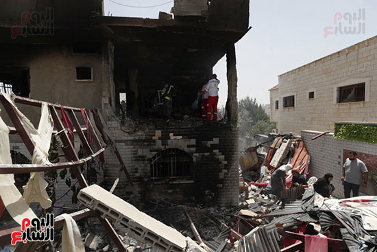 منزل مدمرة نتجية القصف