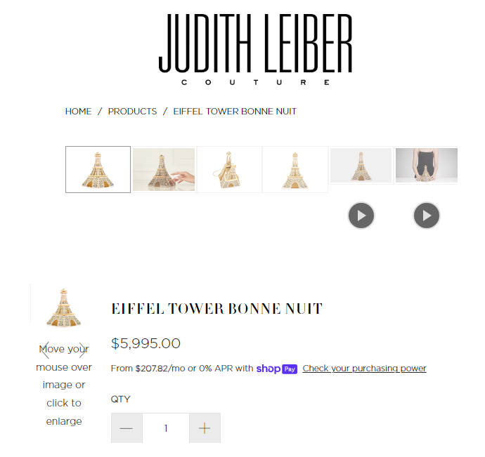 سعر الحقيبة على شكل برج إيفل