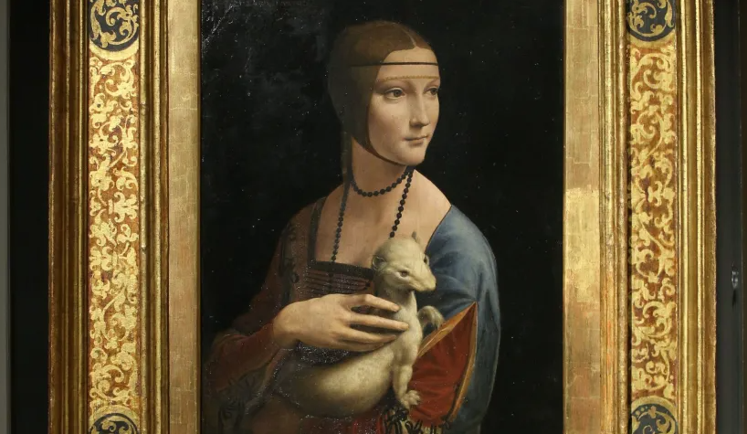 لوحة دافنشى الشهيرة السيدة ذات القاقم