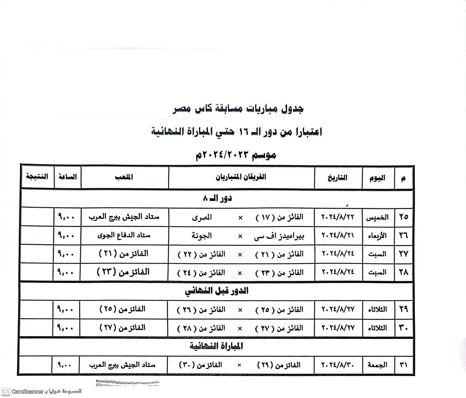 كاس مصر