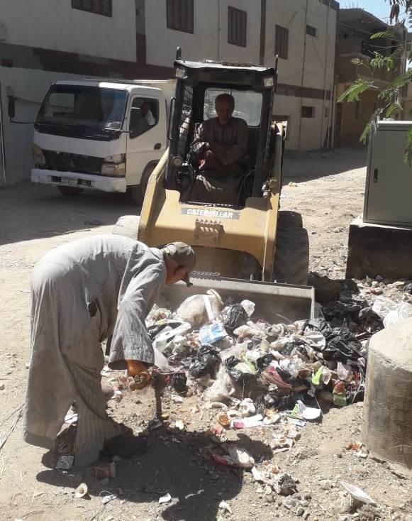 أعمال نظافة وتمهيد ورفع الإشغالات ورف 30 طن مخلفات