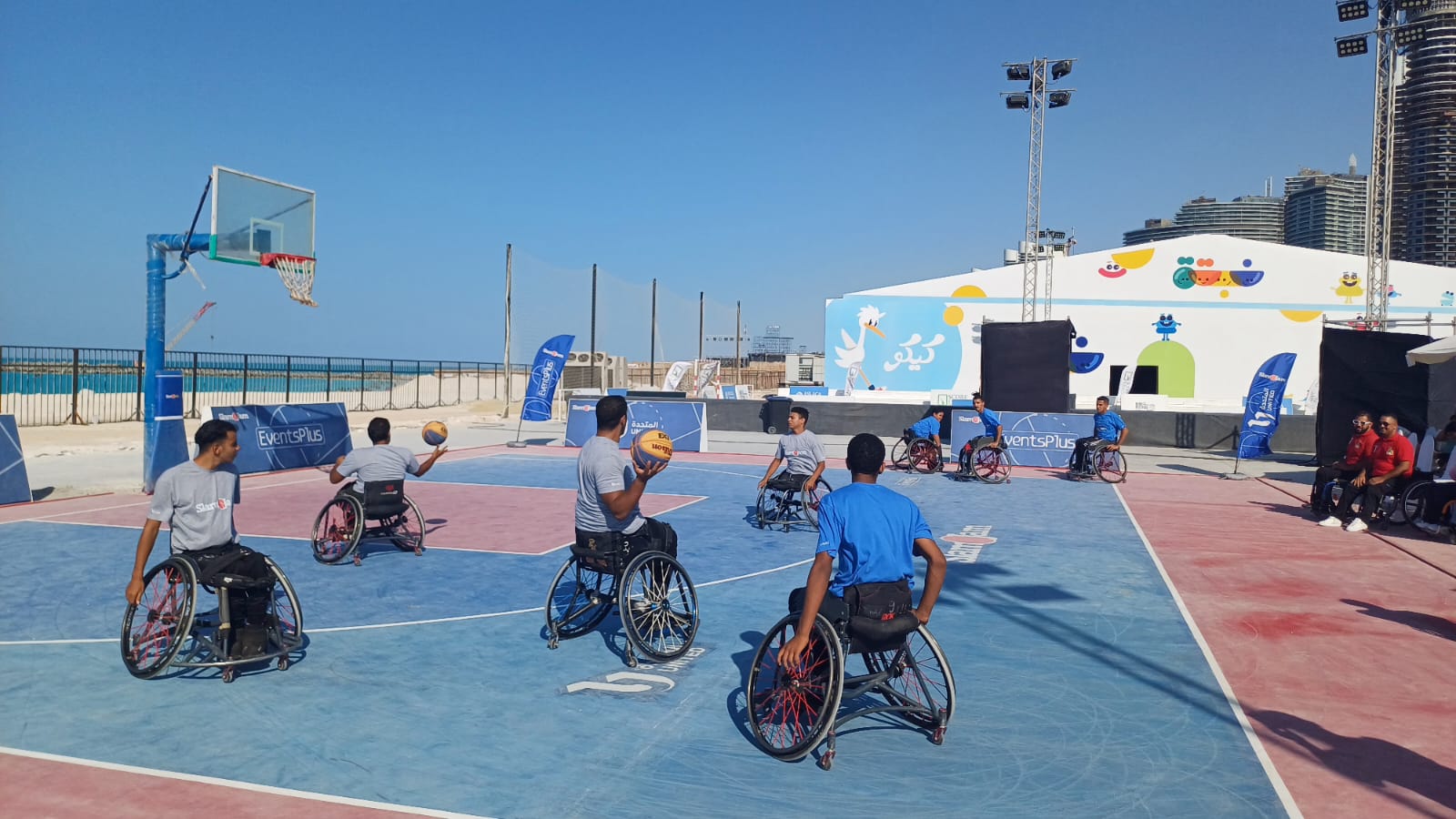 إقامة مبارايات كرة السلة من ذوي الاحتياجات الخاصة في مهرجان العلمين الجديدة (6)
