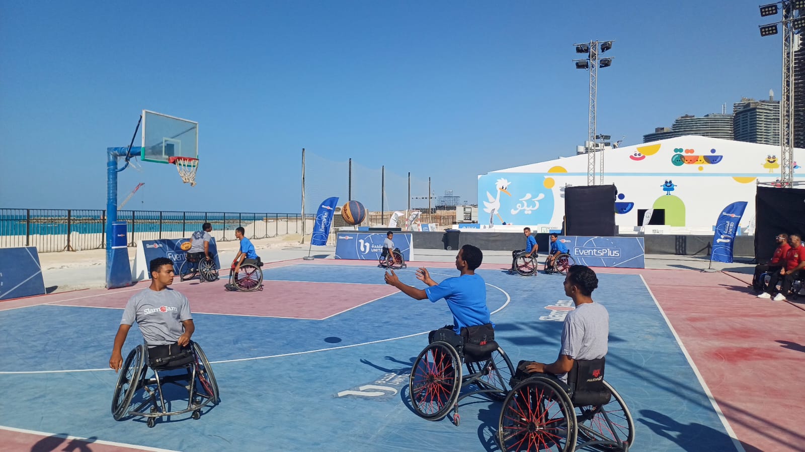 إقامة مبارايات كرة السلة من ذوي الاحتياجات الخاصة في مهرجان العلمين الجديدة (3)