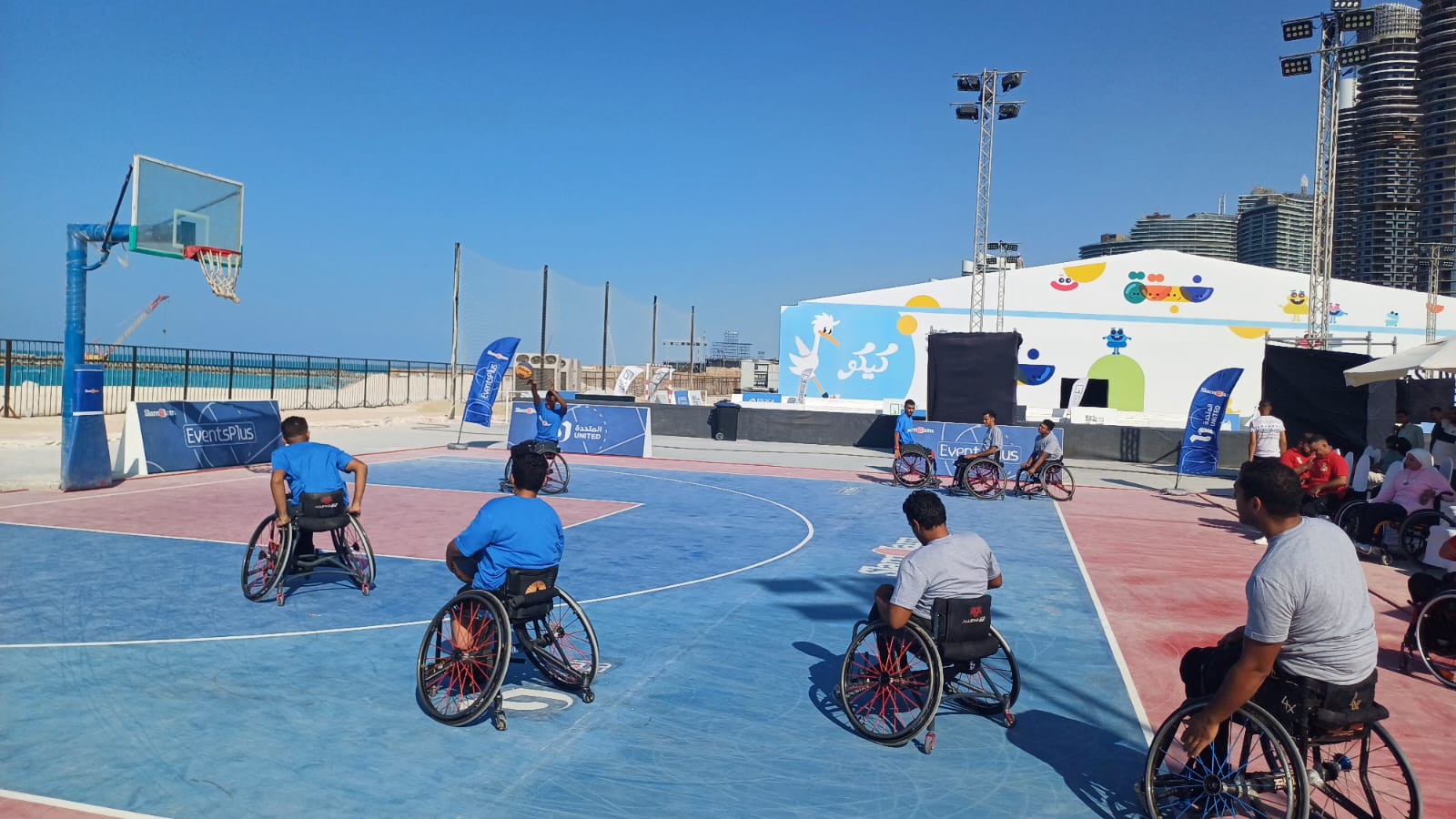 إقامة مبارايات كرة السلة من ذوي الاحتياجات الخاصة في مهرجان العلمين الجديدة (10)