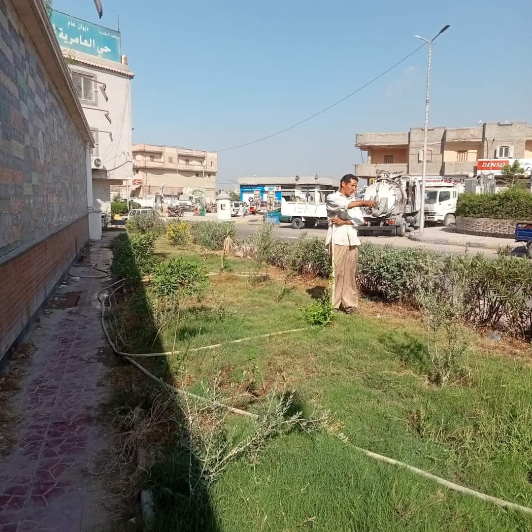 أعمال تطوير حديقة الناصرية بمنطقة العامرية بالإسكندرية