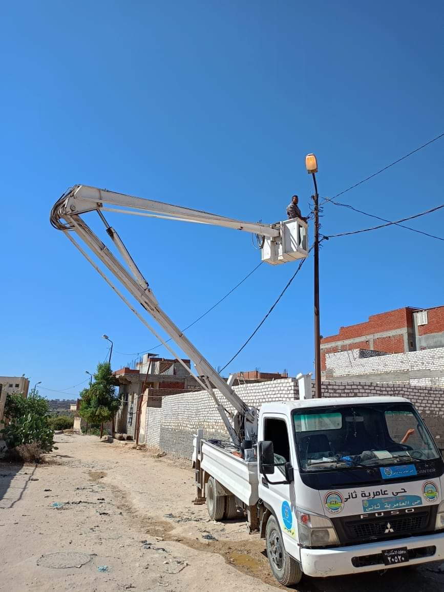 رفع كفاءة اعمال الكهرباء بحي العامرية ثان الإسكندرية