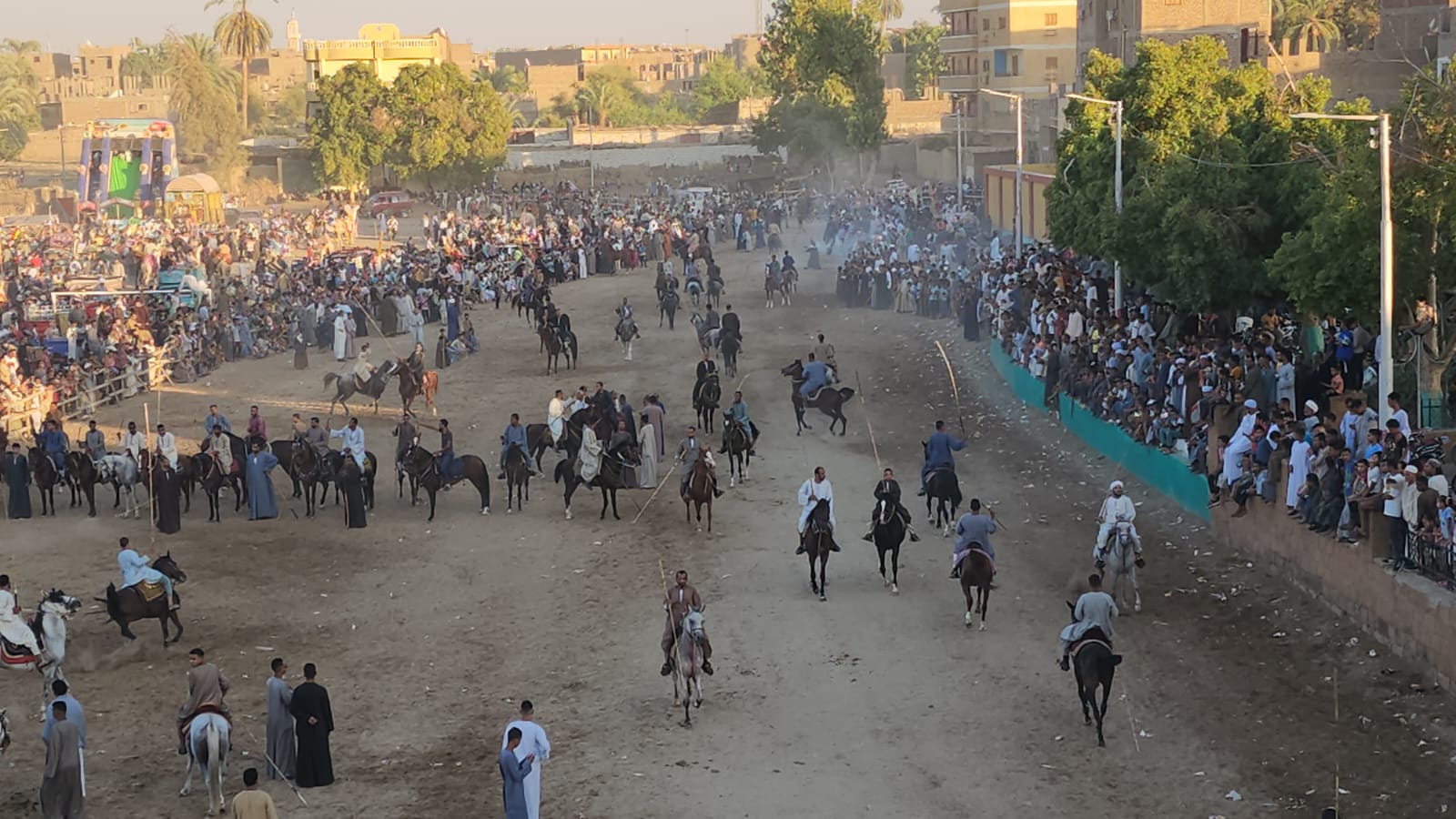 مرماح وسباقات الخيول في قرية منشأة العمارى