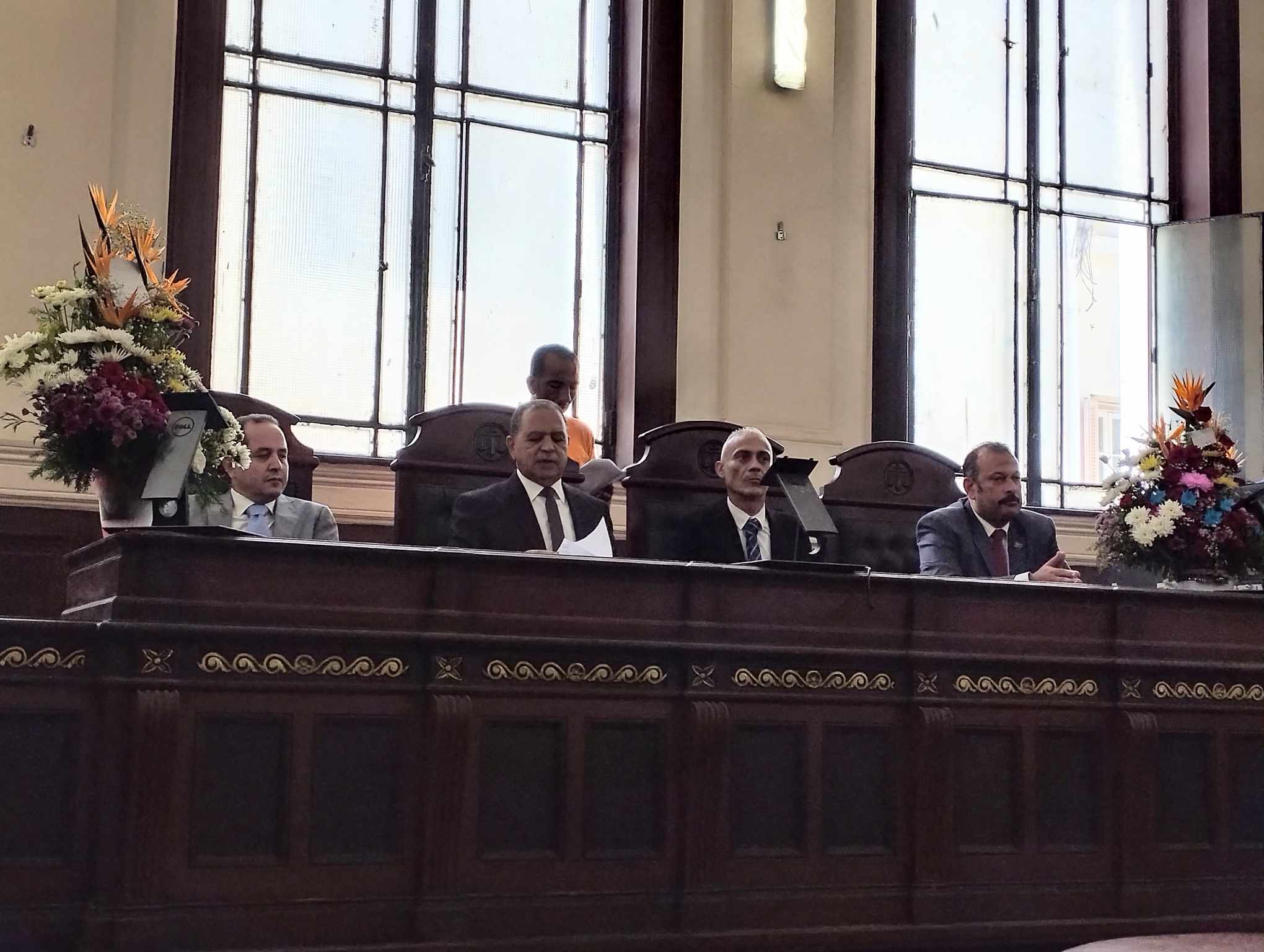 جلسة اليوم برئاسة المستشار محمد السيد محجوب رئيس المحكمة جلسة اليوم برئاسة المستشار محمد السيد محجوب رئيس المحكمة