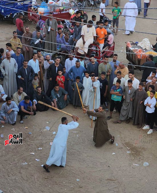 جانب-من-لعبة-التحطيب-فى-احتفالات-المولد-بالأقصر