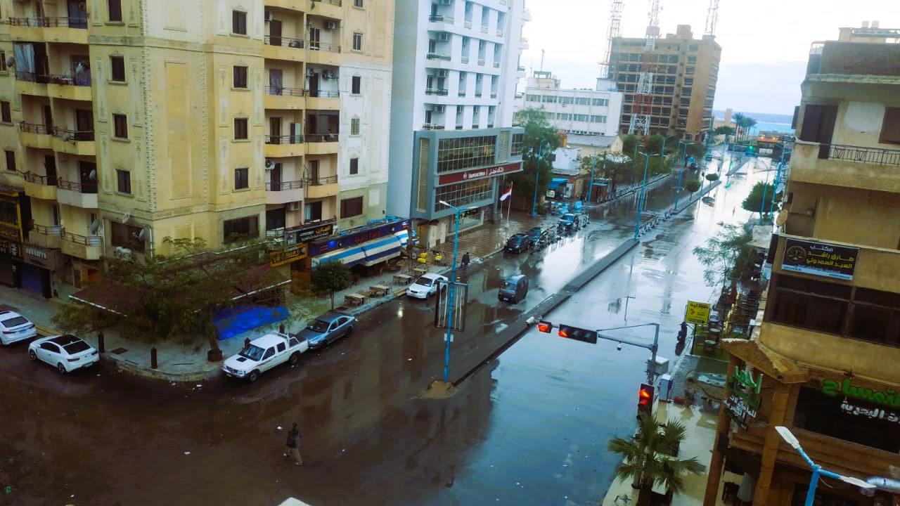 شوارع مطروح بعد المطر شوارع مطروح بعد المطر