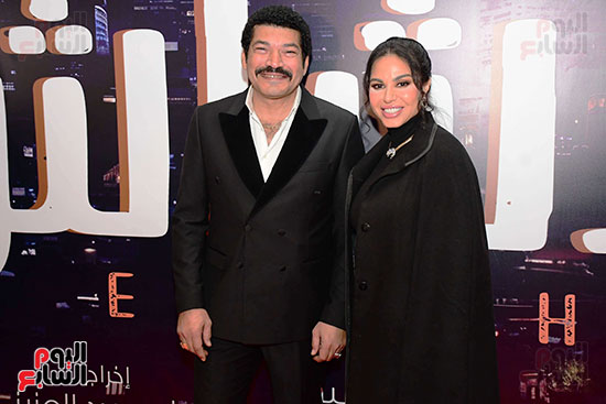 باسم سمرة ونسرين أمين من العرض الخاص لفيلم الدشاش