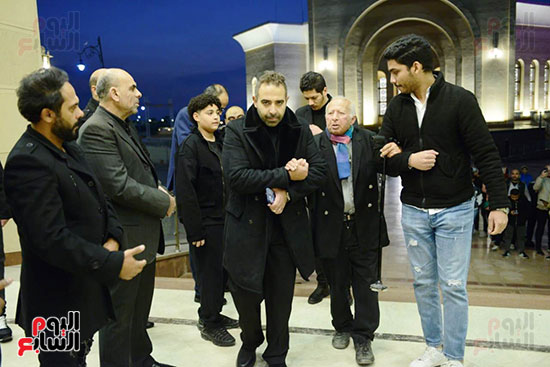 وصول الموسيقار هانى شنودة عزاء أحمد عدوية