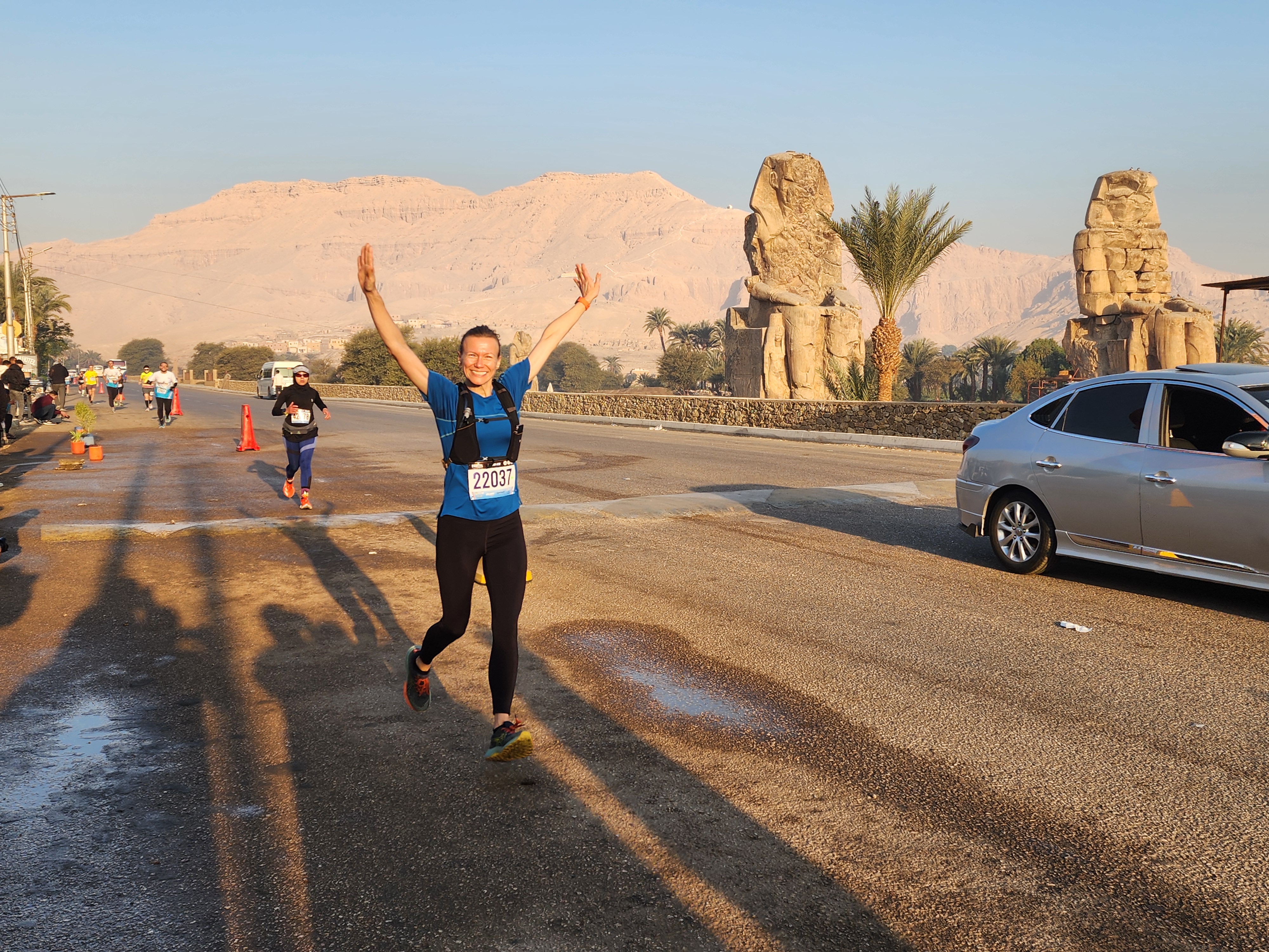 أحد المشاركين فى الماراثون