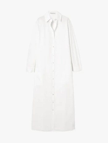 فستان قميص أبيض يصلح للعمل فستان قميص أبيض يصلح للعمل