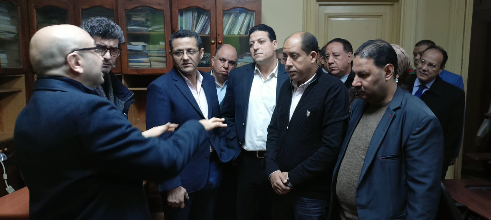 خالد البلشي بالنقابة الفرعية بالإسكندرية