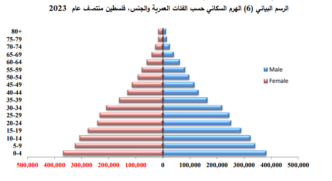 الهرم السكانى الفلسطيني