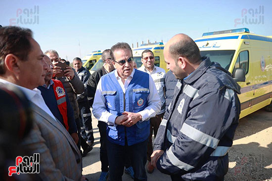 وصول وزيرى الصحة والتضامن للعريش (23)