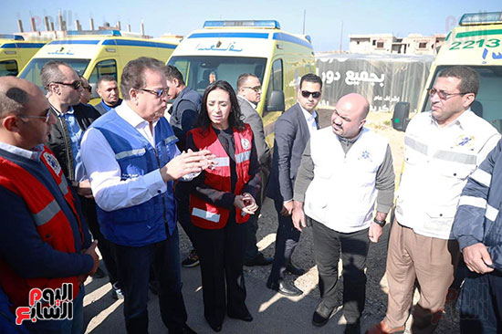 وصول وزيرى الصحة والتضامن للعريش (24)