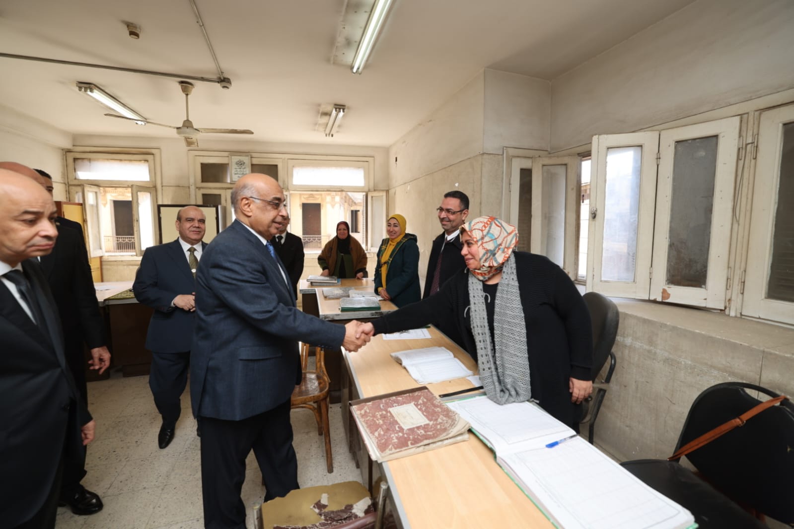 وزير العدل يتفقد أعمال التطوير والترميم لمجمع محاكم الجلاء (11)