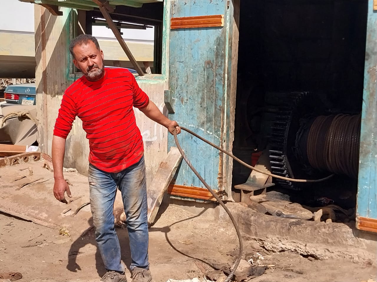 جانب من أعمال عمال الازء بدمياط  (2)