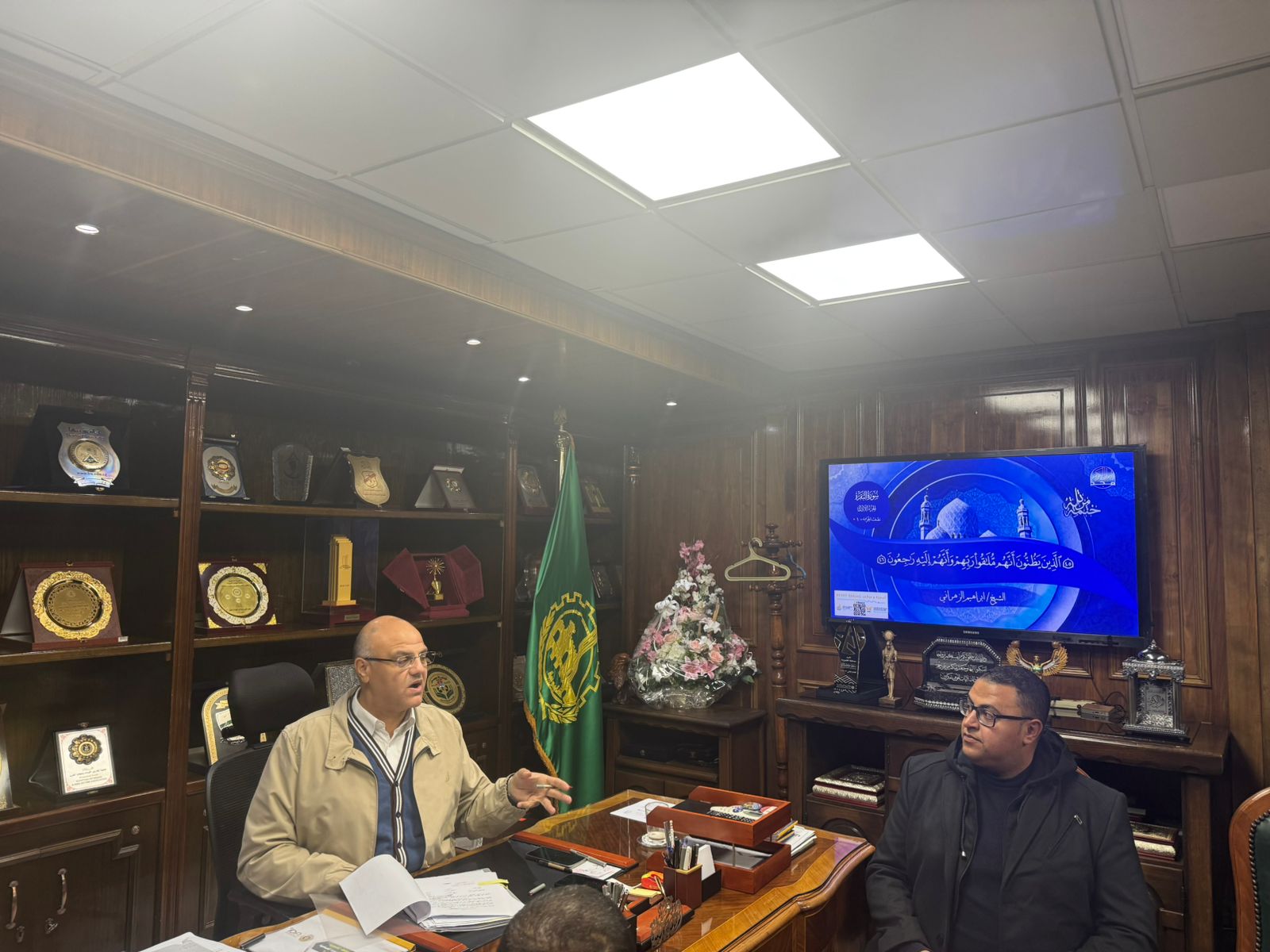 خلال حوار محافظ القليوبية خلال حوار محافظ القليوبية