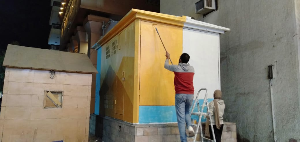 جانب من رسم وتجميل أكشاك ومحولات الكهرباء بالمسار السياحى جانب من رسم وتجميل أكشاك ومحولات الكهرباء بالمسار السياحى