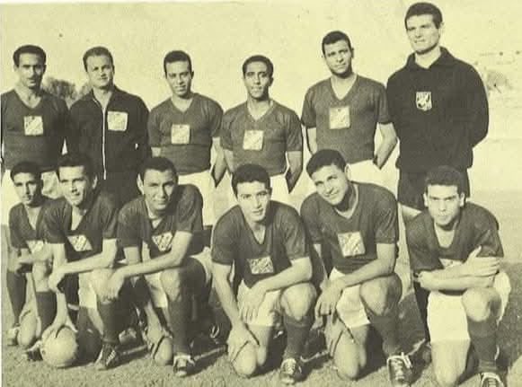 Mimi El-Sherbiny in a memorial photo with his Al-Ahly teammates before one of the matches