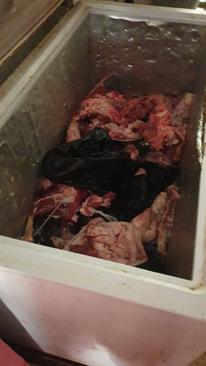 ضبط مقطعات لحومغير صالحة للاستهلاك الىدمي