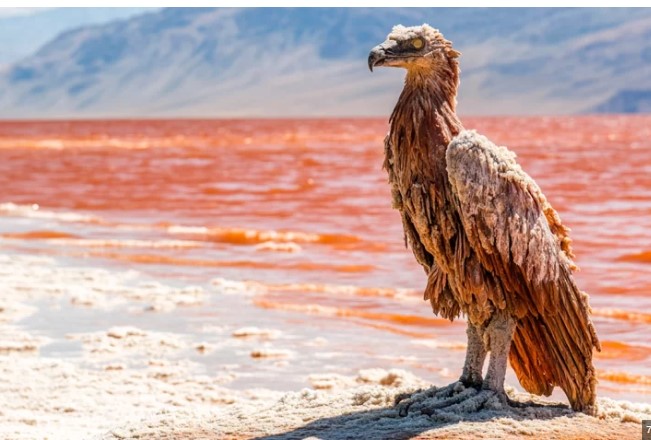 بحيرة ناترون تحنط الطيور