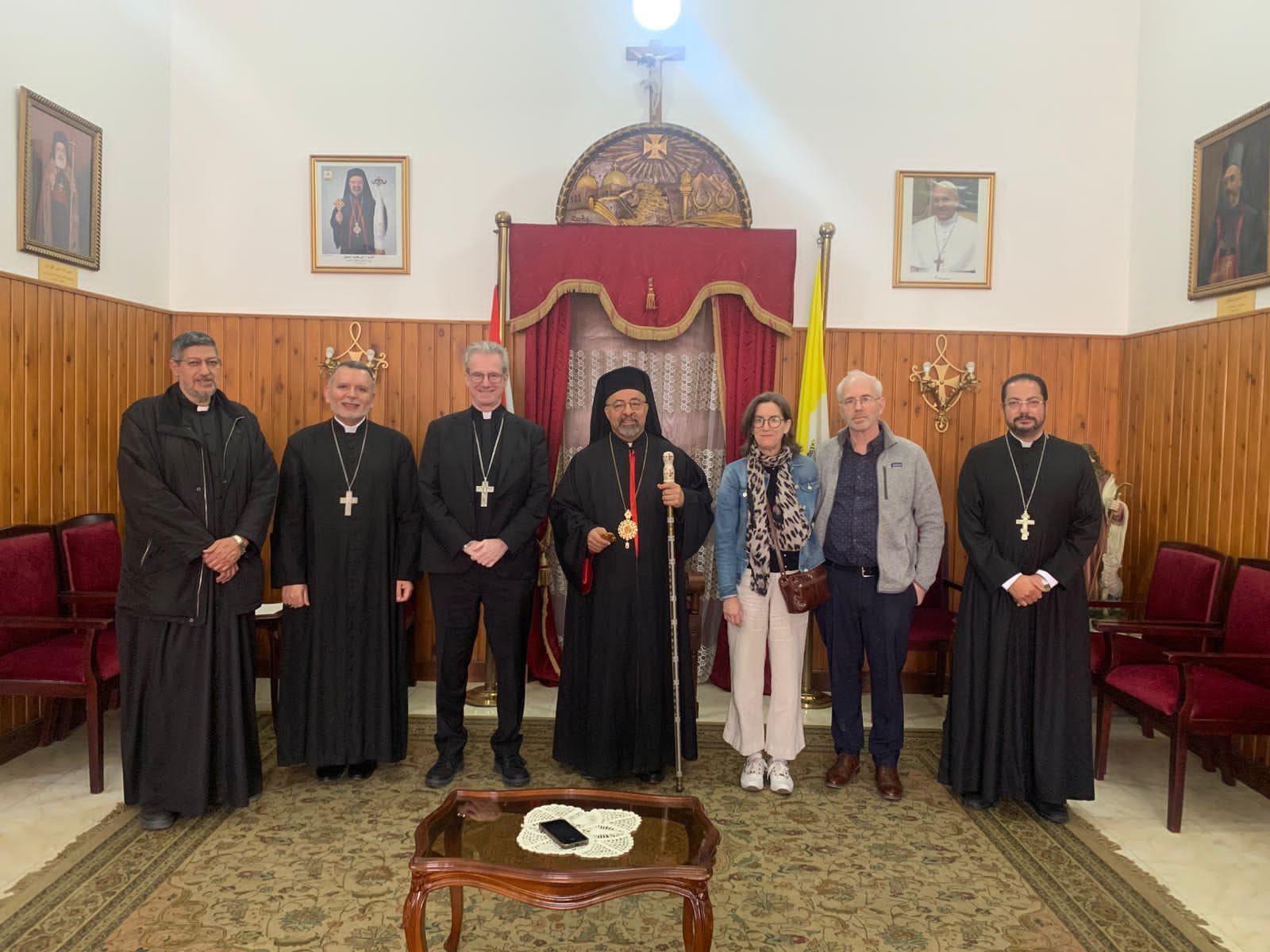 رئيس أساقفة مونتريال مع بطريرك الكنيسة الكاثوليكية