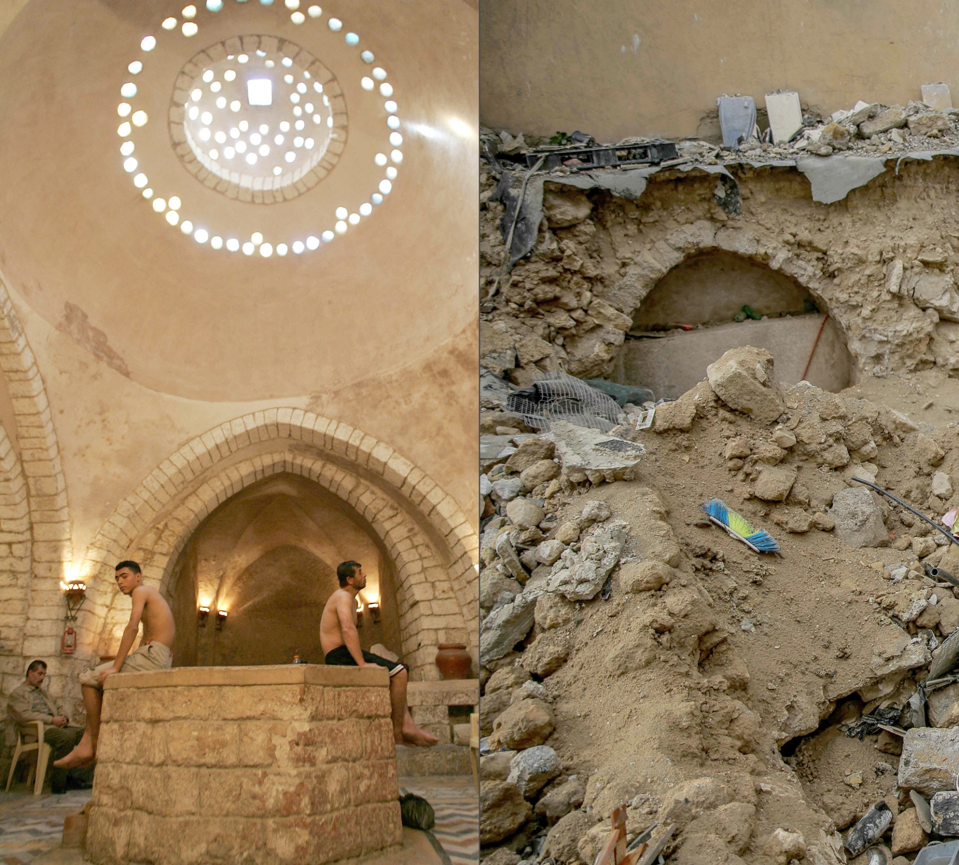 الآثار الفلسطينية المدمرة