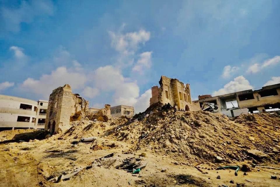 الاثار الفلسطينية بعد تدميرها