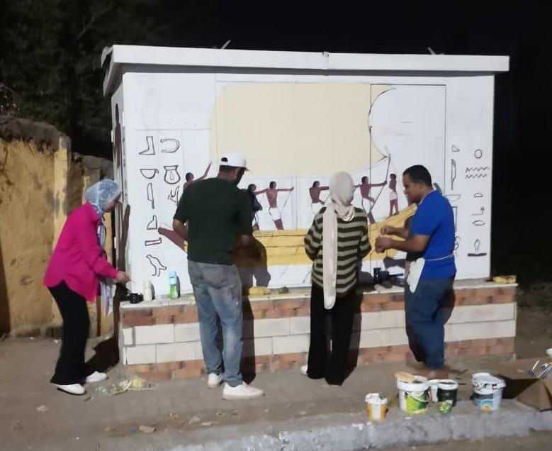 أعمال تجميل لمحولات الكهرباء وتحويلها إلى لوحات فنية